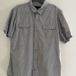 Structure Gray Casual Button Down Shirt
